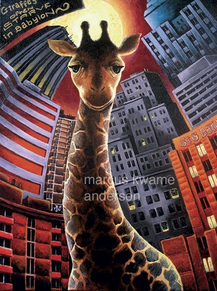 Giraffe Often Starve in Babylon (8.5x11 Print)