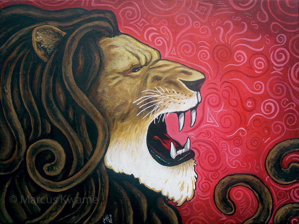 Iron Lion (Red) 8x11 print