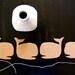 Happy Whale Coasters Made with Rescued Cork Board