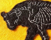Fossil European Bison Thread Painting