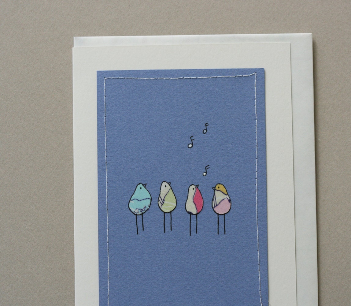 Singing Birds Gift Card - Blue