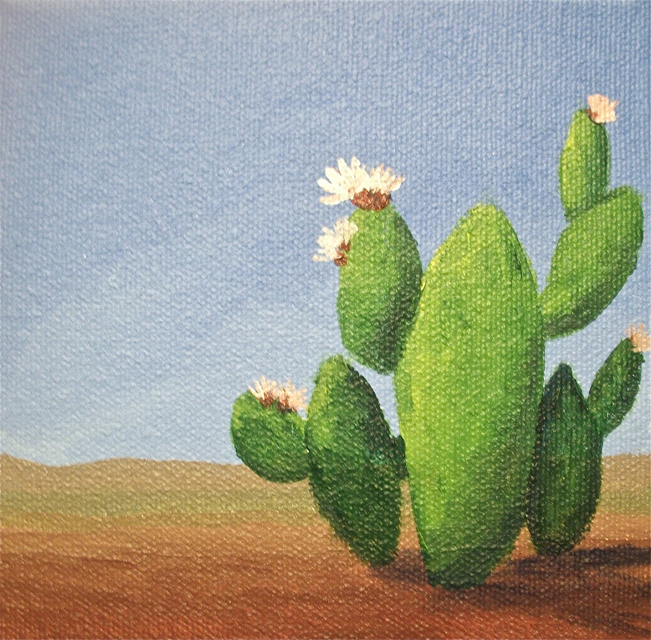 Floral Cactus ORIGINAL 5X5