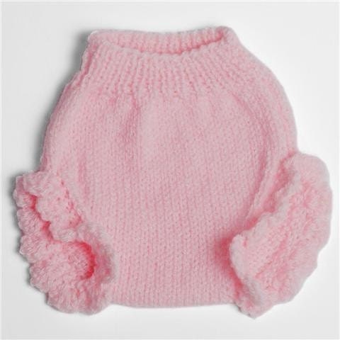 PINK Frilly cuff diaper cover - Size XS (newborn)