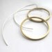 Crop Circles silver and brass earrings, freeshippingfrance
