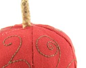 Embroidered Cotton Tomato Ornament