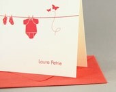 Onesie Custom Personalized Stationery / Personalized Stationary Set of 16