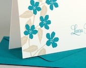 Flora Custom Personalized Stationery / Personalized Stationary Set of 16