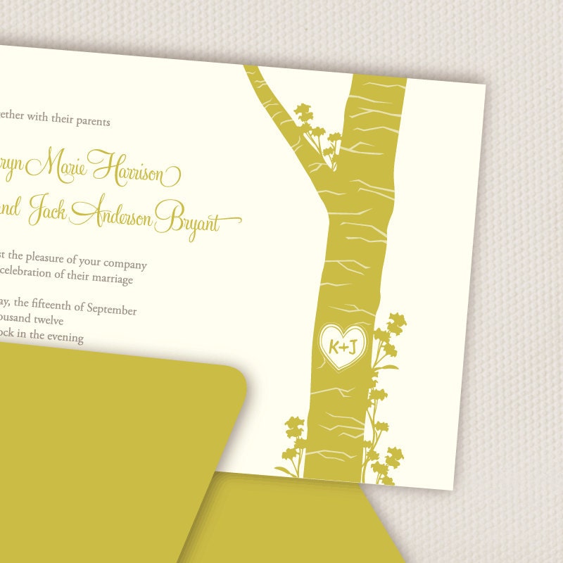 4-Ever Tree Wedding Invitation Sample