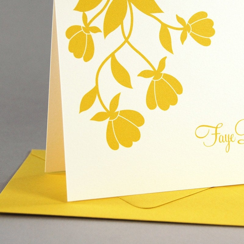 Blossom Custom Personalized Stationery / Personalized Stationary Set of 16