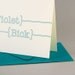Personalized Stationery, Bracket set of 8, Custom Notecard and Envelope Stationary Set, Choose Your Color, Modern Typography
