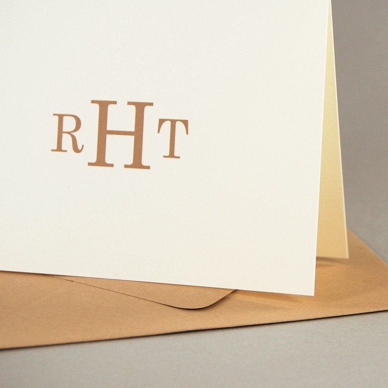 Monogram Custom Personalized Stationery / Personalized Stationary Set of 16
