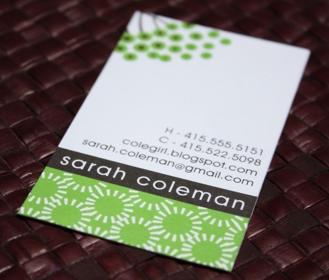 Mod Tree Vertical Calling Cards - 50 cards - ASSORTED colors