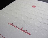 Set of 8 Fill In Baby Announcement Invites Letterpress