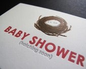 Set of 8 Baby Shower Fill in Invites Letterpress