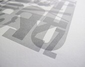 11" x 14" Letterpress Alphabet Doubled Poster