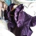 Aubergine Ruffled Silk Carina Bolero