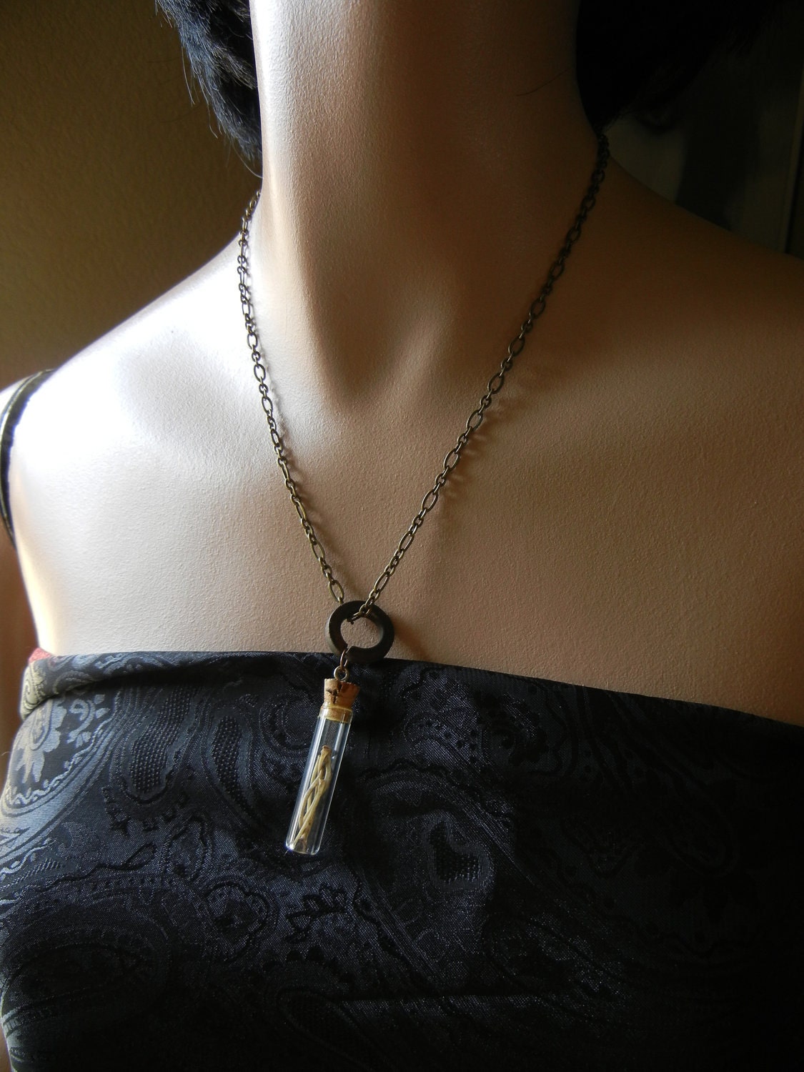 Lizard bones Natural History pendant necklace - The Lizard King  SALE