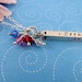 Personalized Necklace, Sterling Silver Bar with Birthstones, Custom Swivel Bar, Sterling Silver Handstamped Mom Necklace