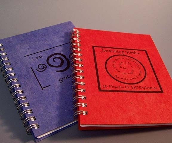 Journaling Within and I Am Grateful For Books - Large Size - You Choose Cover Color - No Charge for Shipping
