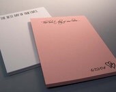 The Best Day of Our Lives Notepad -  You Choose Paper Color and Font - Recycled Paper