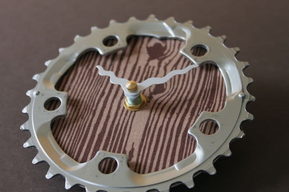 bicycle clock - small wood