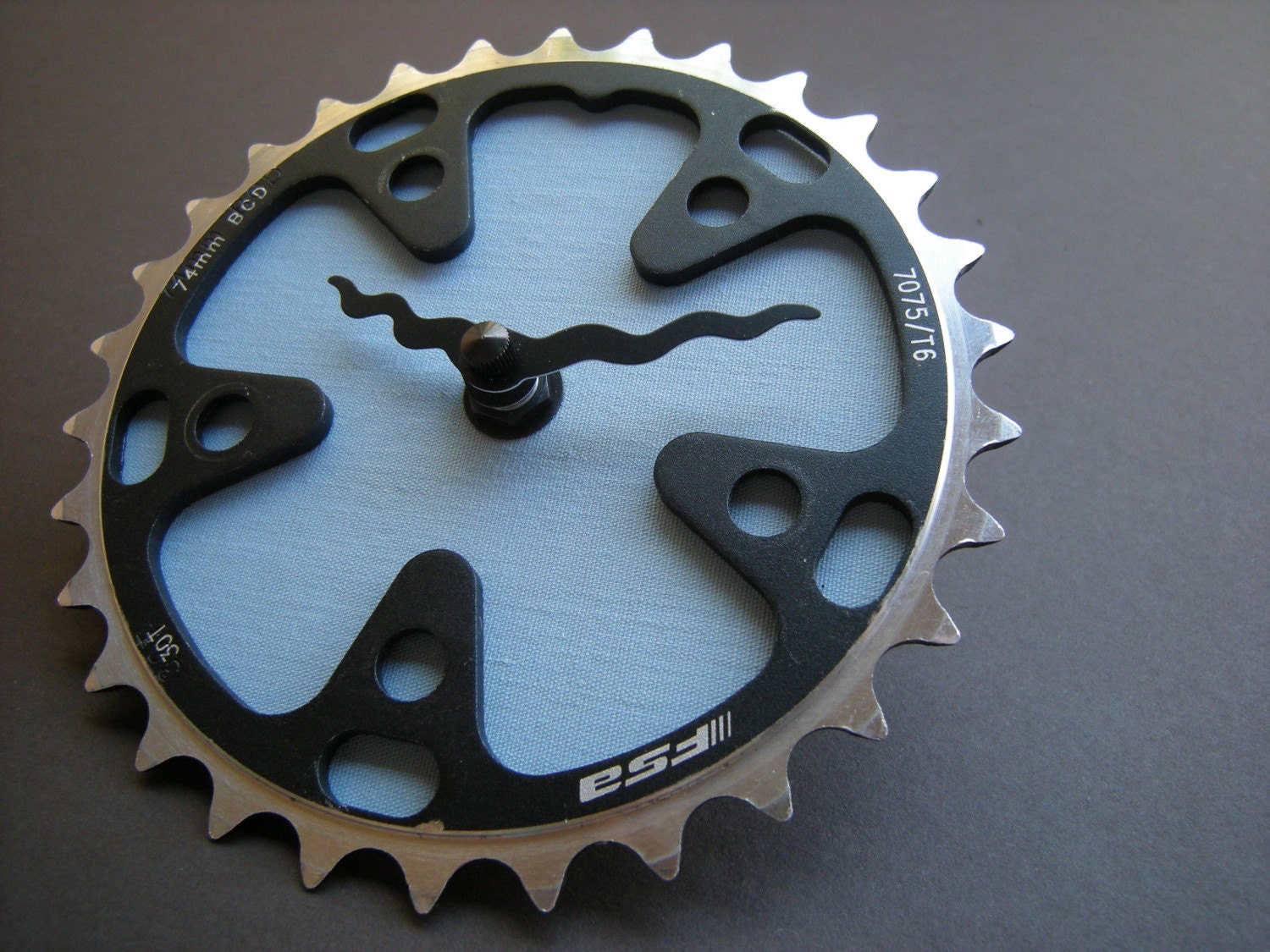 blue sky recycled bike clock