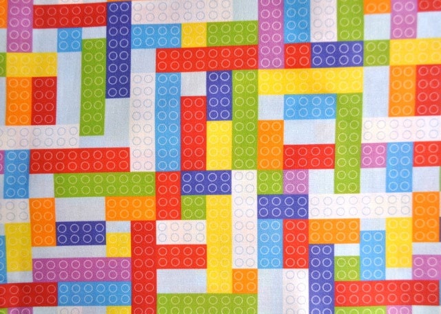 Small Sky Bricks fabric - FQ