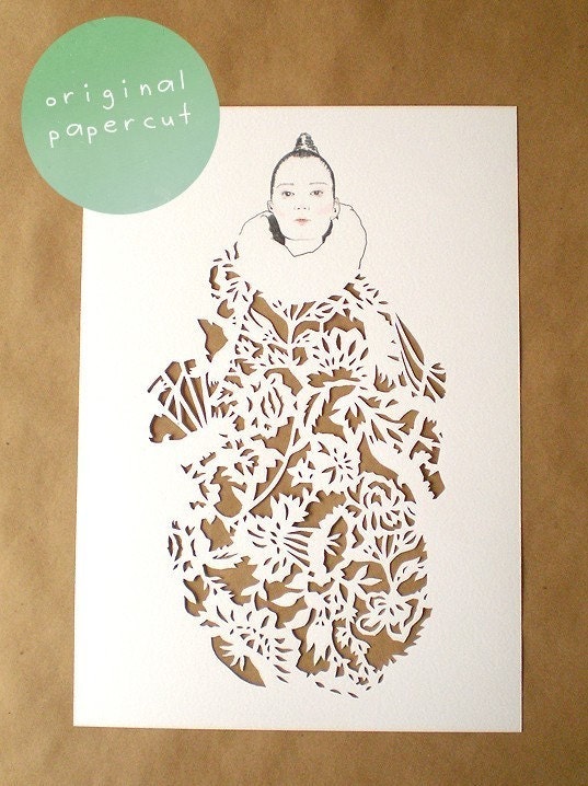 romantic fashion papercut