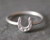Horseshoe Ring in Sterling Silver
