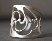 Cutout Cuff Bracelet in Sterling Silver