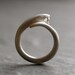 Open Mouth Snake Ring in Sterling Silver with Sapphire and Diamonds