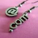 At Geek Dot Com Earrings - Asymetrical Nerdy Internet Earrings