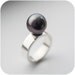 Tahitian Black Pearl Ring - Gigantic