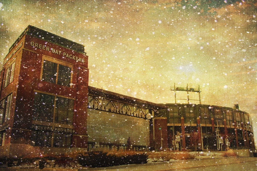 Frozen Tundra  - Lambeau Field - 12x18 Canvas Gallery Wrap - Green Bay Packers - Home Decor