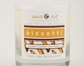 Biscotti Ginger, Almond and Vanilla 8oz 60 hour burn time candle Non Toxic Eco Friendly Natural
