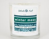 Winter Moss with Cypress and Oakmoss 8 ounce 60 hour burn time candle Non Toxic Eco Friendly Natural