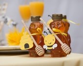 Honey Bee Party Favor Tags with Ribbon Set of 12  Bumble Bee and Bee Hive