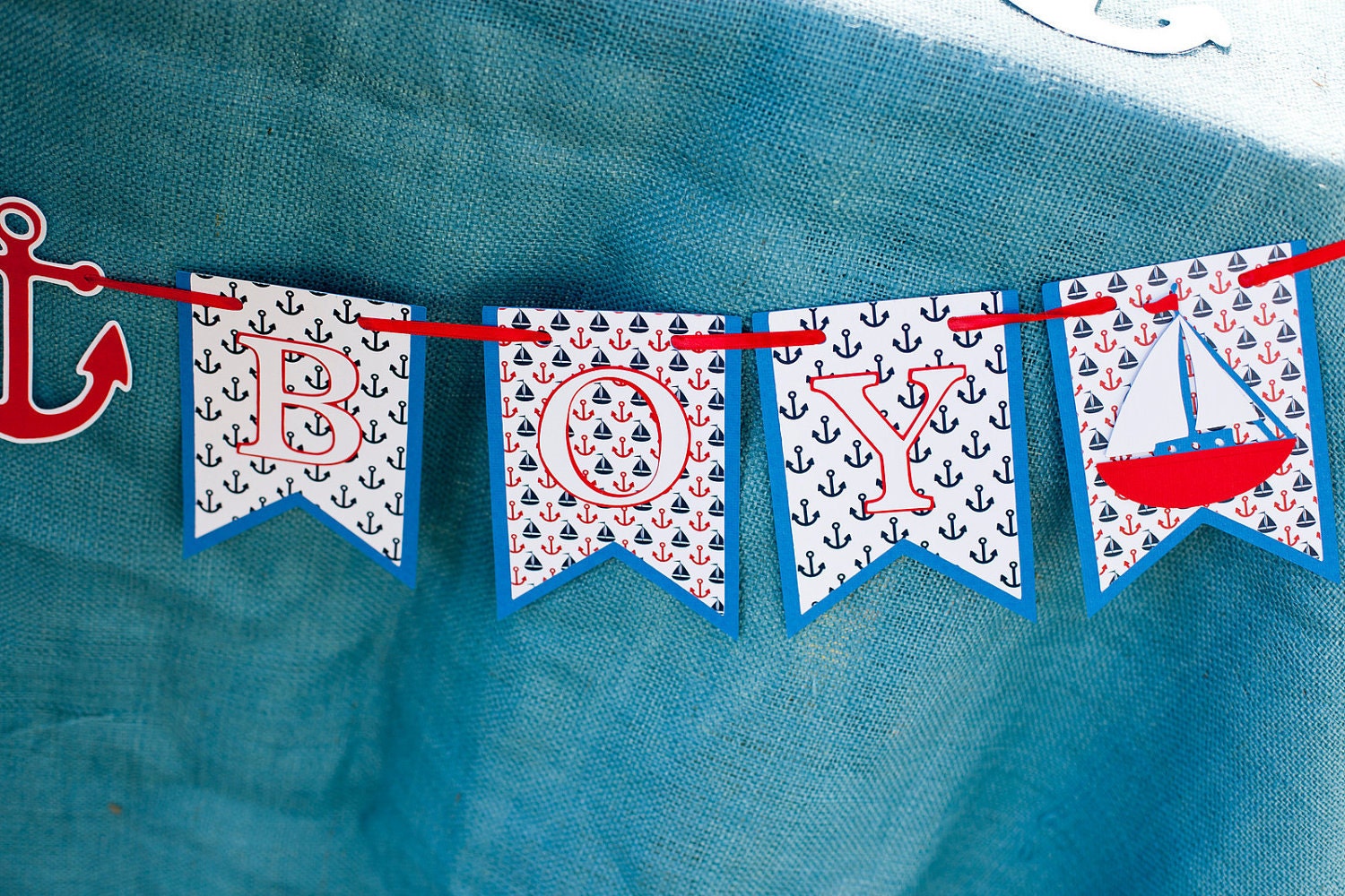 It's a Boy - Nautical Baby Shower Banner
