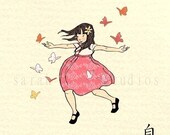 Children's Wall Art Print - Freedom - 8x10 - Girl Kids Nursery Room Decor