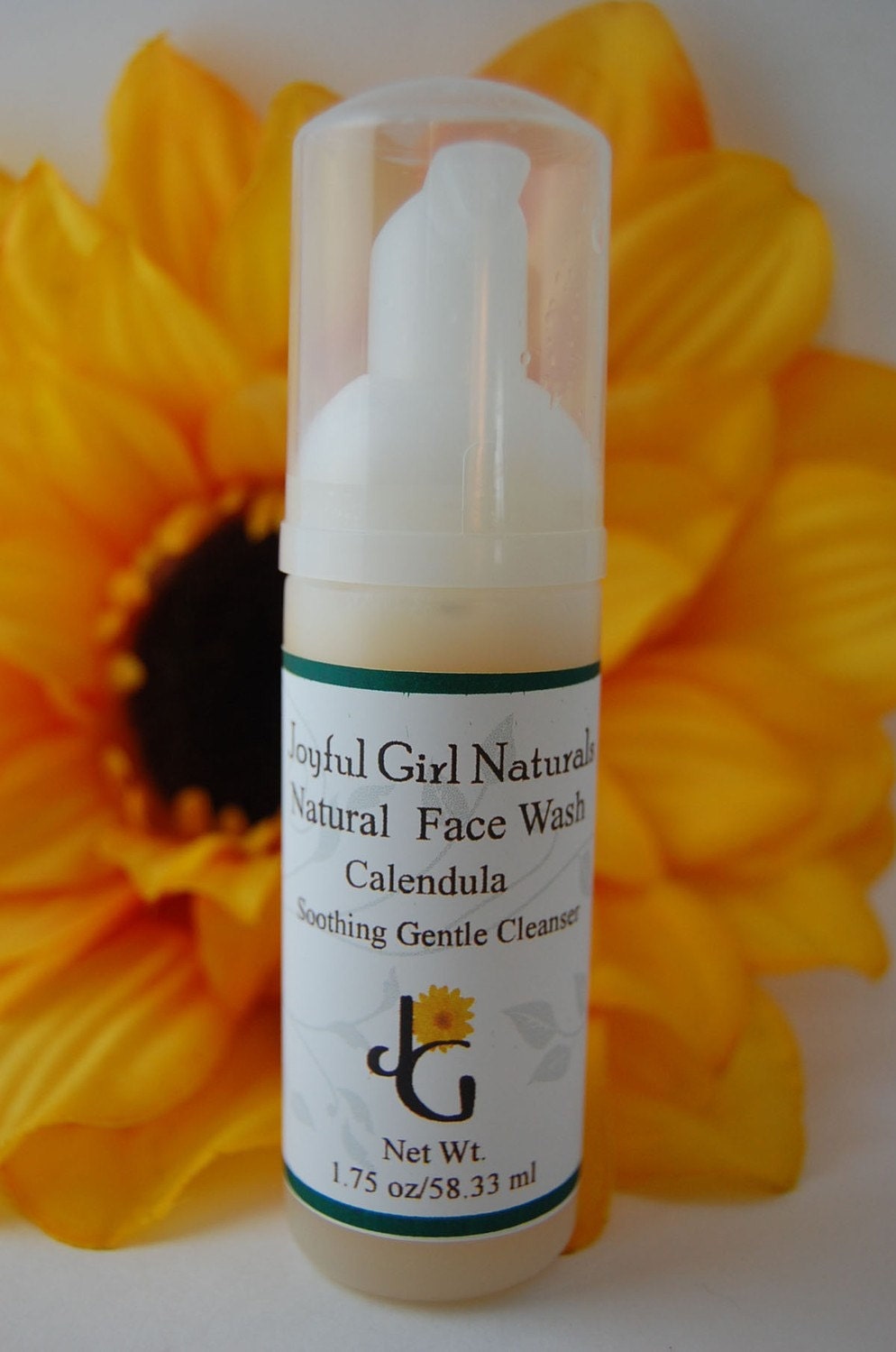 Organic Calendula Foaming Face Wash Rosacea, Psoriasis, Sensitive Skin Types