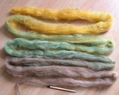 122g (4.3oz) hand pulled roving gradient superwash sock batt