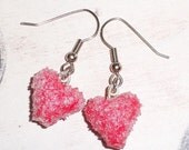 Heart shaped Gummy jelly sweets with sugar Earrings