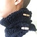 Unisex Black collar scarf