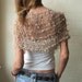Poncho / Nude Ribbon Poncho