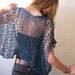 Loose weave teal blue summer cotton shrug LTD EDITION approximately 1 - 2 left in this shade