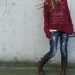 Red sweater Garnet red oversized grunge sweater LAST ONE in this shade