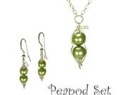 Peapod Necklace and Earrings Set - Freshwater Pearls