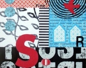 Original Mixed Media Abstract Collage - So Fine