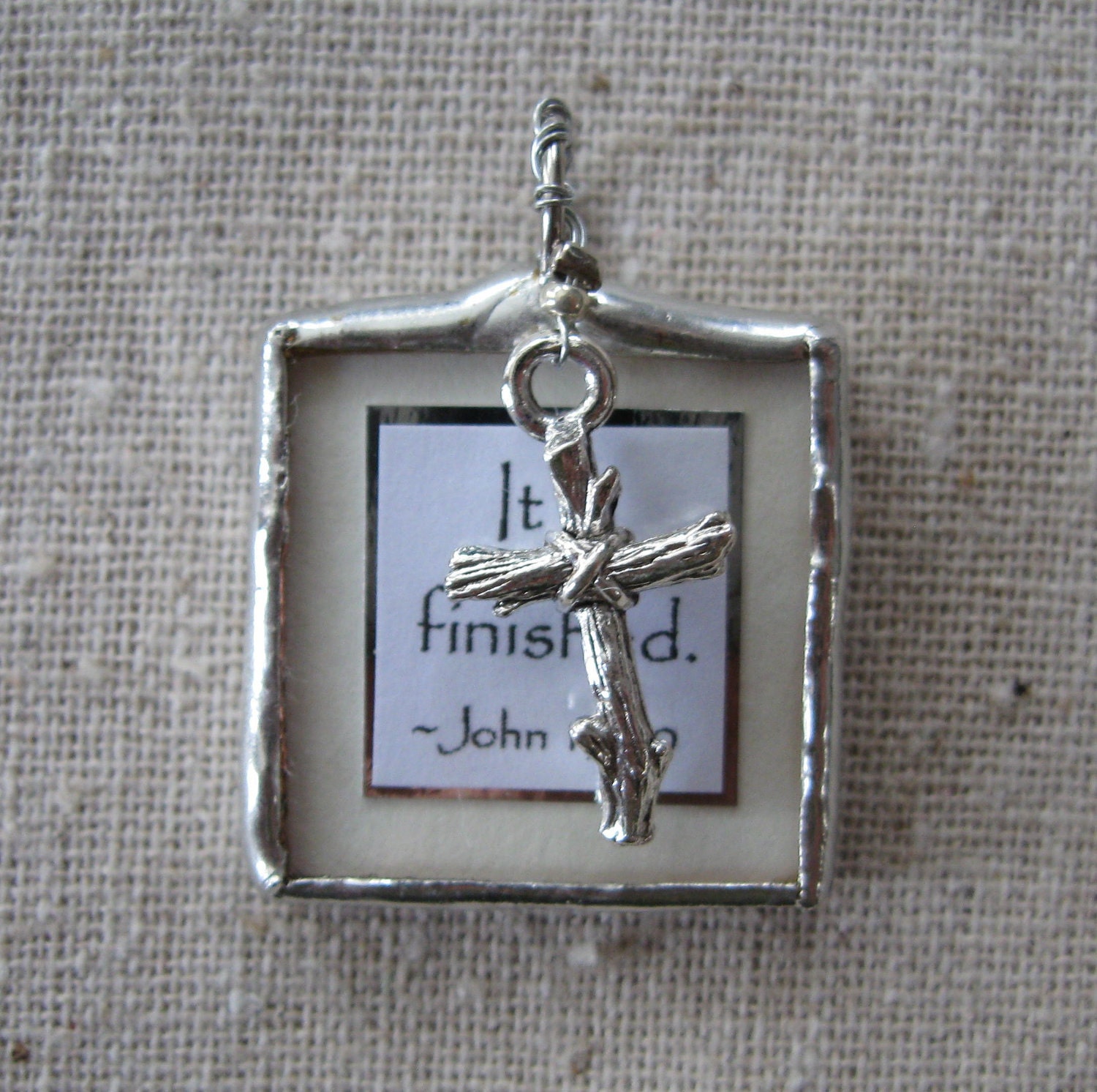 It is finished... Hand Soldered Glass Pendant