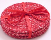RED HOTS Fabric Coasters